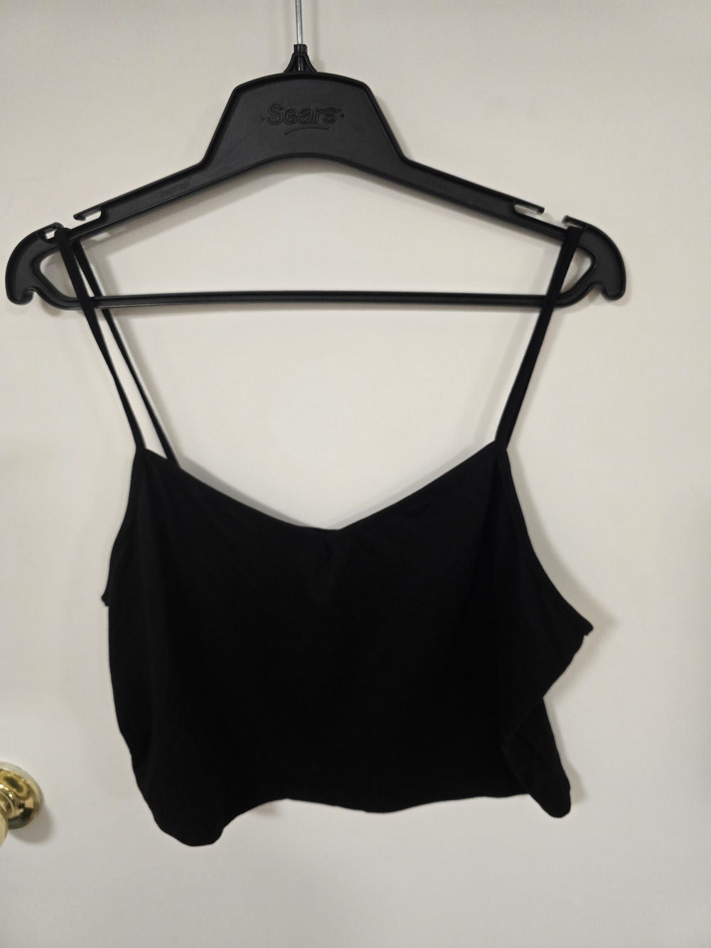 SHEIN Black V-Neck Spaghetti Strap Camisole